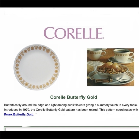 Vintage Corelle Butterfly Gold Cups - Picture 5 of 5